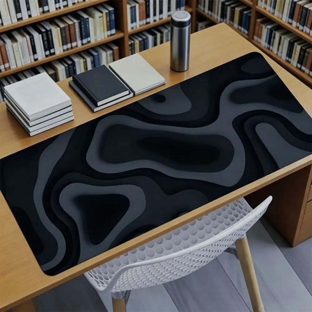 Topographic Shape Gaming Mouse Pad Anti-Slip Wear-Resistant Office Keyboard Desk Mat Computer Keyboard Mat Computer Desk