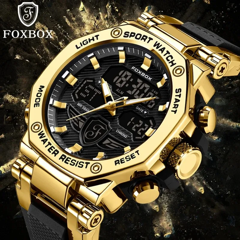 

FOXBOX Luxury Watch Men LIGE Brand Watch Military Quartz Men Watches Waterproof Luminous Wristwatch Christmas Gifts Reloj Hombre
