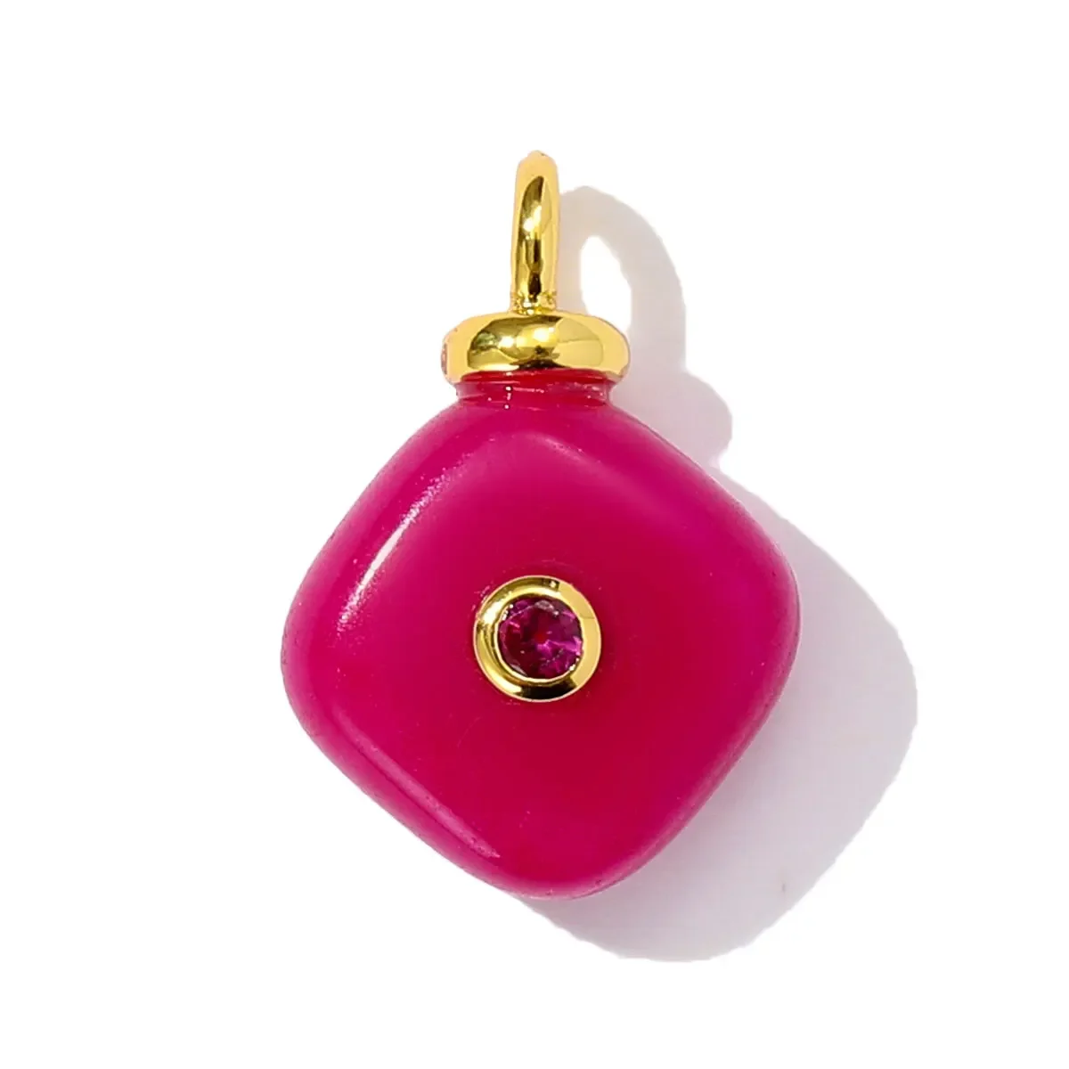 3 قطعة/الوحدة الرجعية النحاس الزركون الطبيعي حجر عين النمر قلادة قلادة الملكيت الجولة DIY القرط سحر المرأة مربع مجوهرات #4