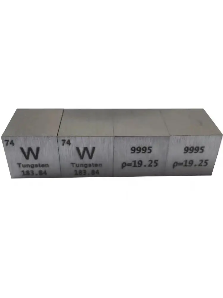 Tungsten Cube Metal Cube Tungsten W99.95% paperweight Collection Laser lettering polishing