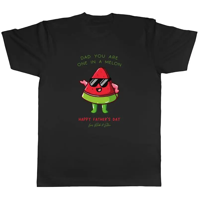 Camiseta personalizada para hombre Happy Father's Day Funny Dad One in a Melon, camiseta unisex