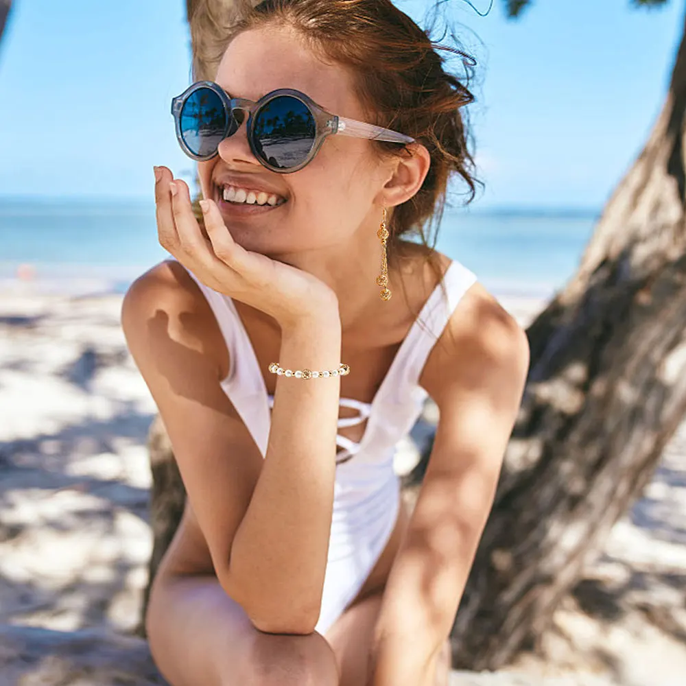 1 صندوق سبائك الخرز المجوف جولة الكادميوم الحرة الرصاص الحرة الذهبي 8X7 ~ 8 مللي متر ثقب: 1.5 ~ 2 مللي متر 30 قطعة/صندوق