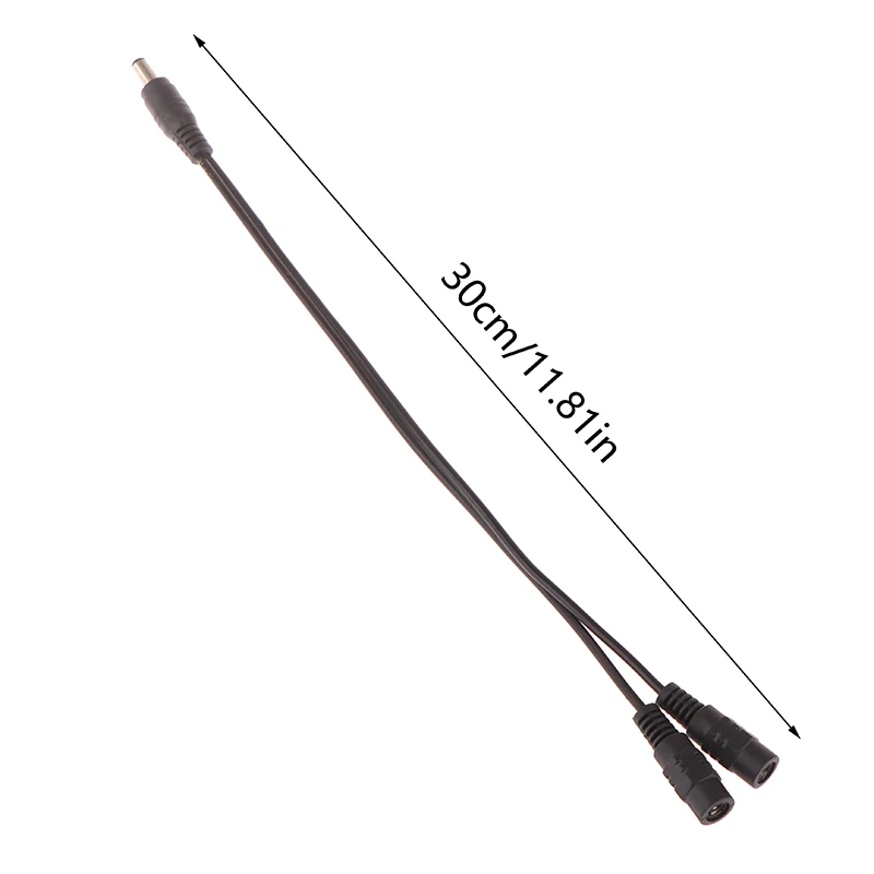 DC 12V 1 Female to 2 Male Power Split Splitter Cable 2.1*5.5mm for CCTV Camera Security DVR Accessories LED Light Strip