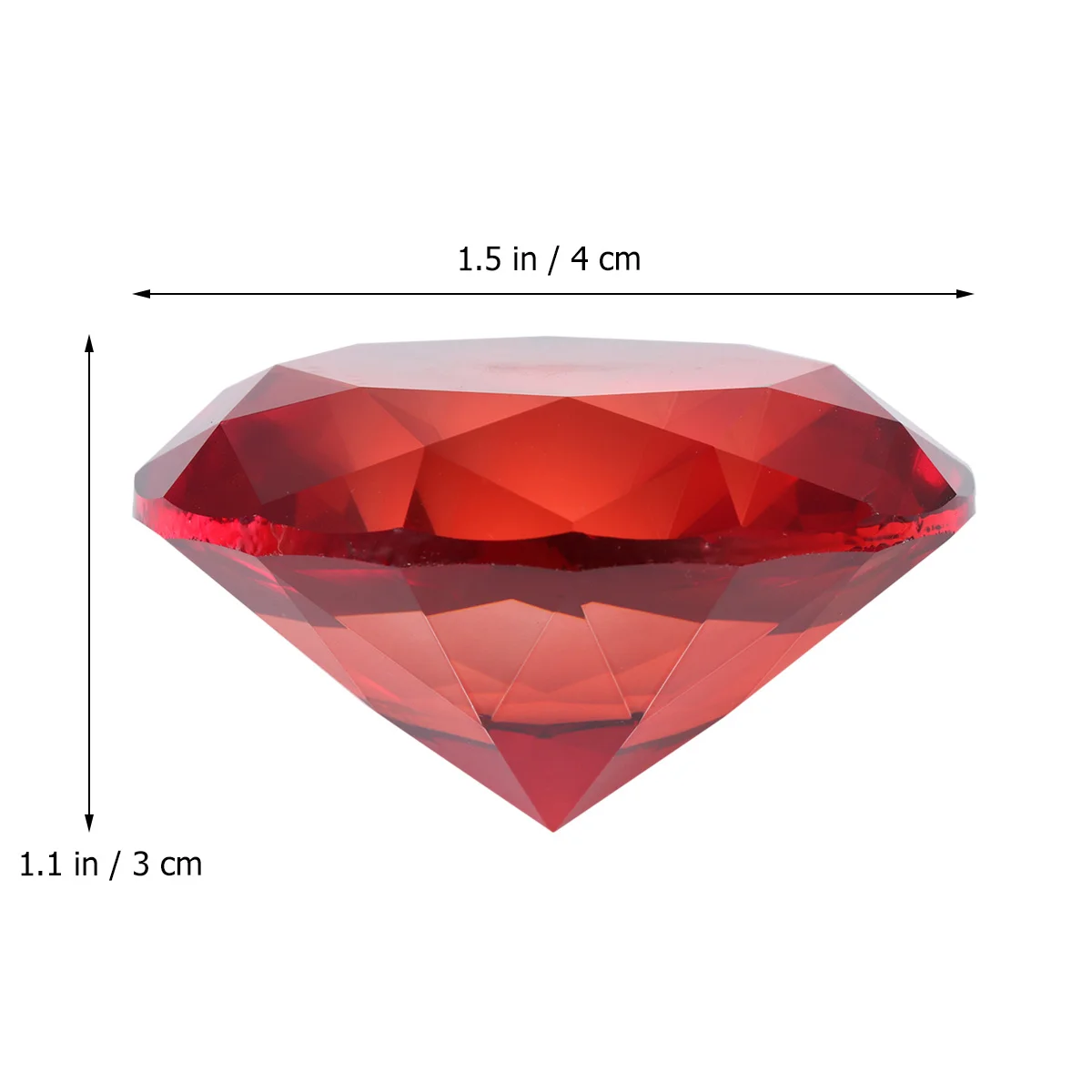 

Red Diamond 40mm Faux Diamond Decorative Ornament Artificial Crystal Wedding Party Decor Artificial Diamonds