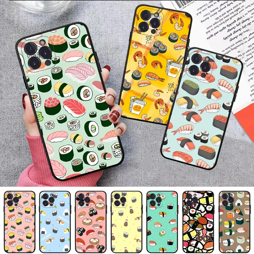 Food Sushi Phone Case For IPhone 15 8 7 6 6S Plus X SE 2020 XR XS 14 11 12 13 Mini Pro Max Mobile Case