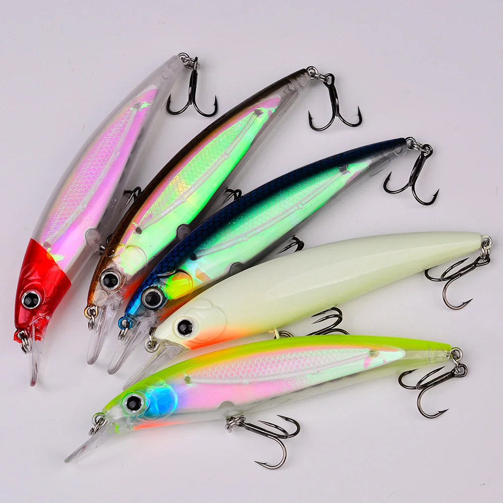 1 Stück Laser-Minnow-Angelköder 11CM 14G Pesca-Haken Fisch-Wobbler Angelzubehör Crankbait Künstlicher Japanischer Hartköder Swimbait