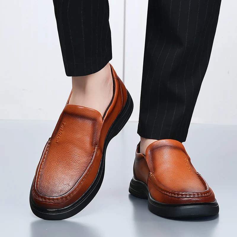 DIMANYU Genuine Leather 2026 New Casual Non-Slip Dad Large Size Middle-Aged Elderly Flat Men's Shoes_vogvips.com