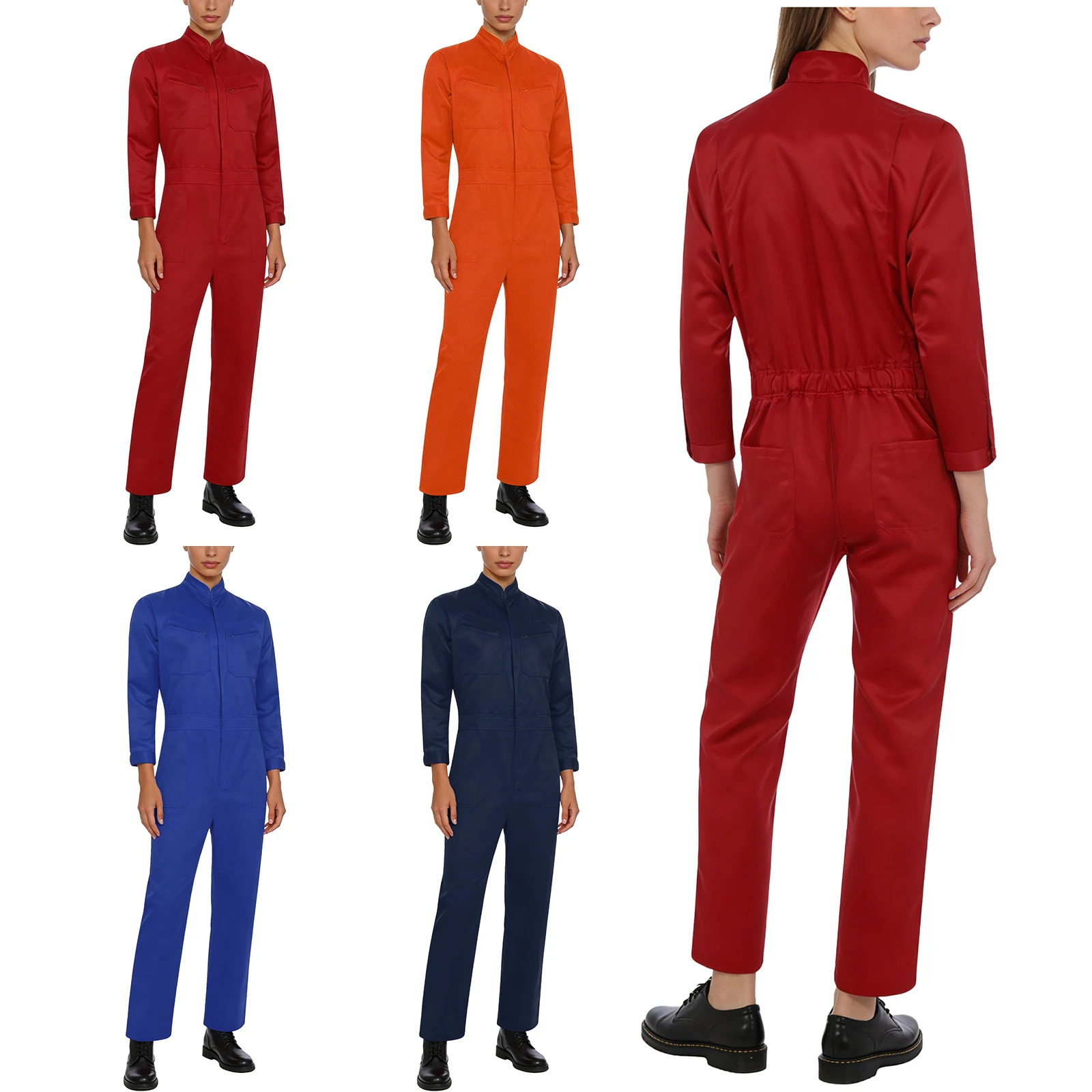 overoles-de-algodon-para-mujer-color-solido-cuello-alto-cierre-frontal-manga-larga-multiples-bolsillos-mono-overoles-de-trabajo-uniformes