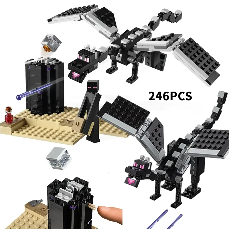 Compatible MOC Sets MC My Mini World Series Building Blocks The End Battle Ender Dragon Children's Toys Assembling Gift