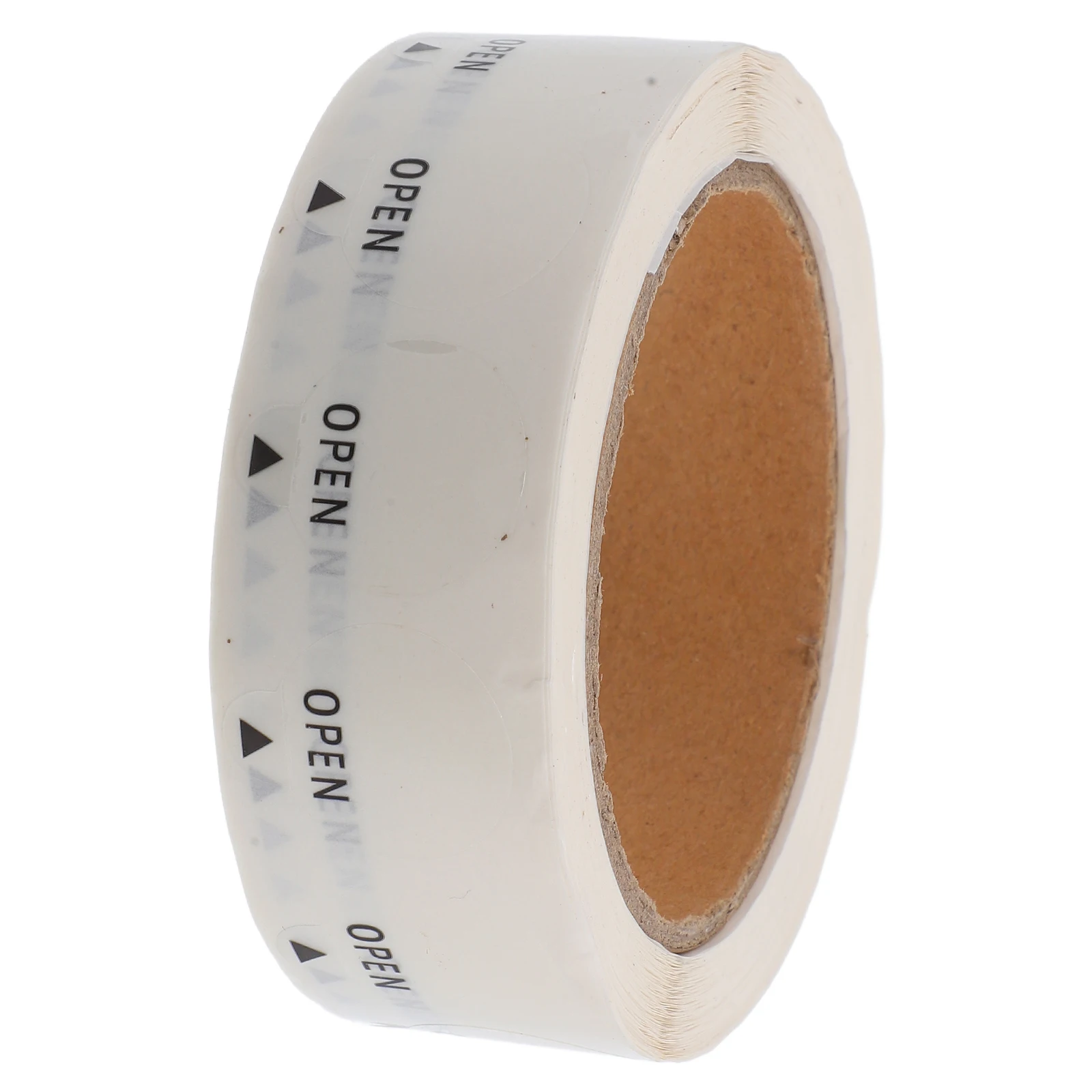 1000 قطعة ملصقات مفتوحة شفافة ملصقات ختم مستديرة سهلة التقشير المغلف ختم الشحن التعبئة والتغليف ملصقات دائرة مقاومة للماء