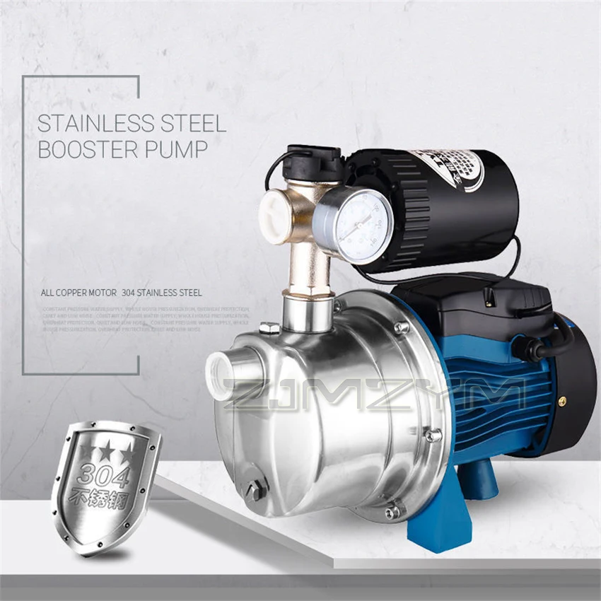 JET-370 Fully Automatic Silent Tap Water Pump Tap Water Booster Pump Household Stainless Steel Self-priming Pump 370W 3.5m³/h