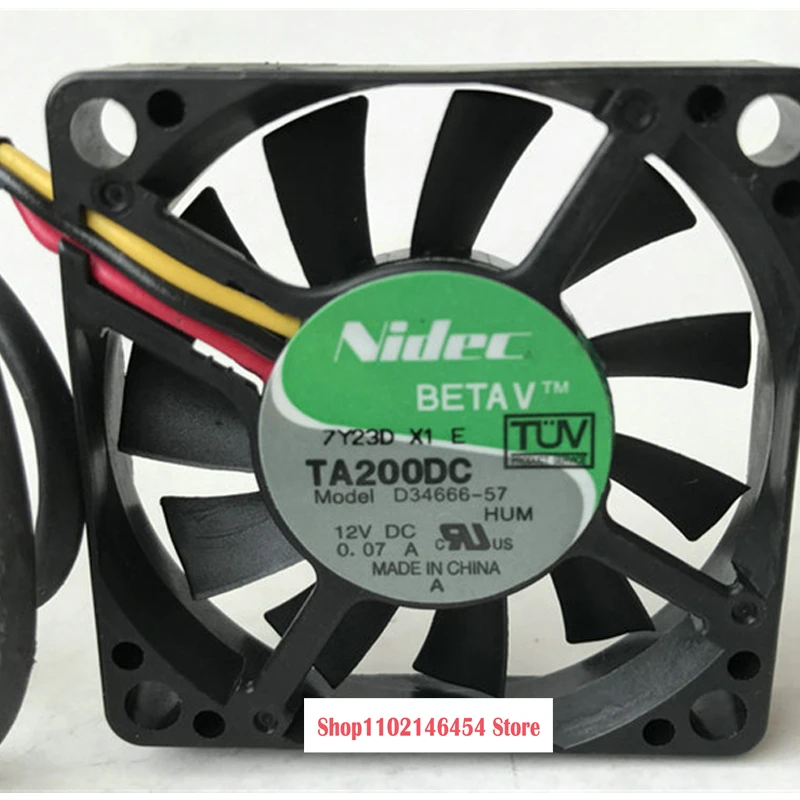 1 قطعة الأصلي TA200DC D34666-57 12 فولت 0.07A 50*10 مللي متر 3-سلك مروحة التبريد فائقة الهدوء
