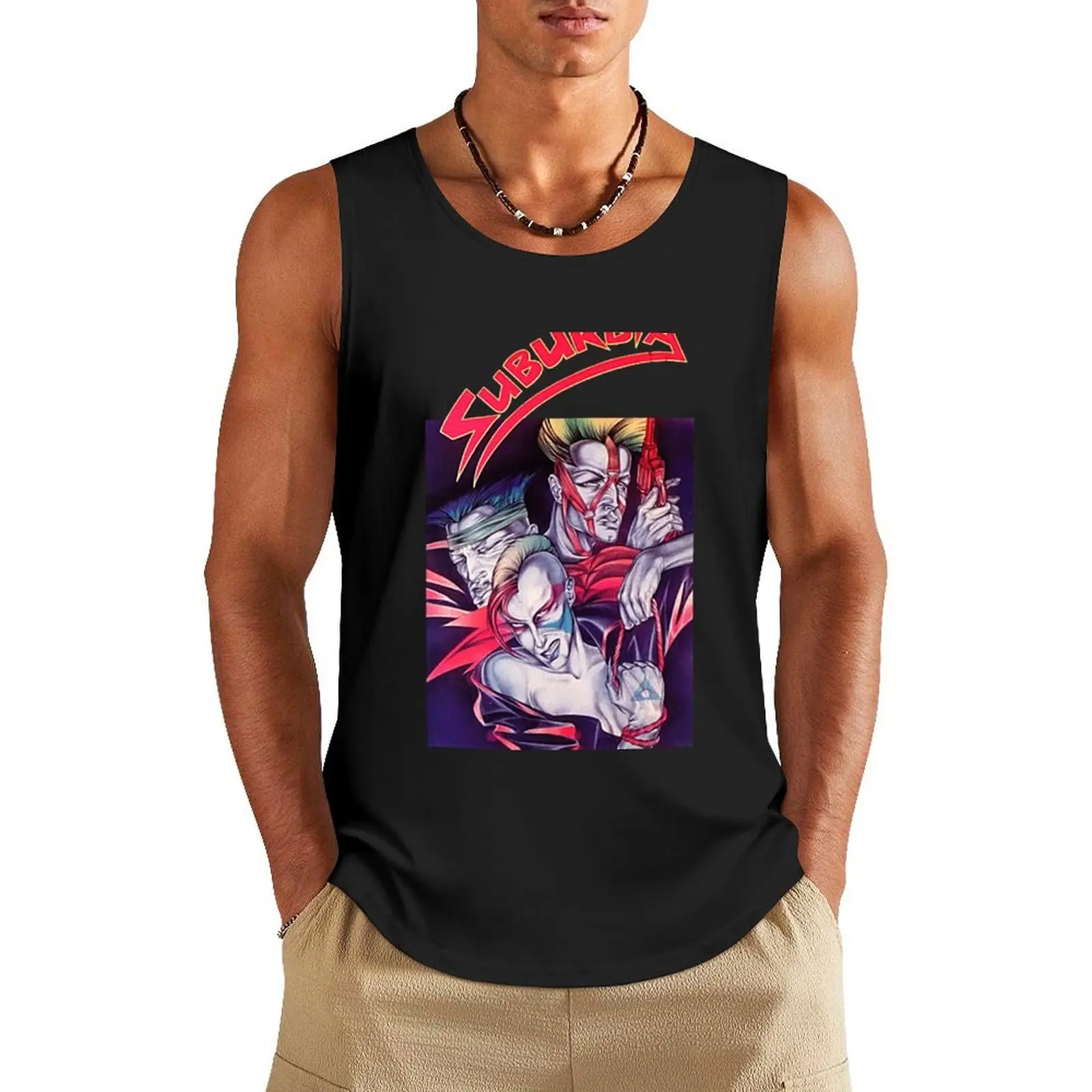 

Suburbia Punk VHS Tank Top gym wear men T-shirt men summer clothes for men sports vest