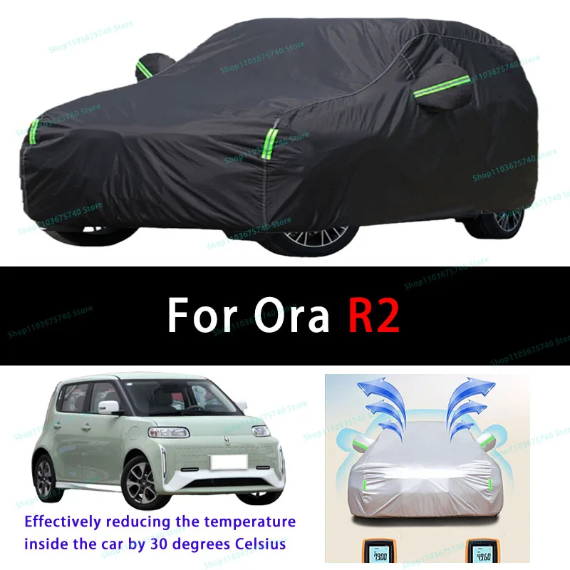 For Ora R2 Summer Full Car Covers Outdoor Sun uv Protection Dust Cooling Protective Auto Protective Cover