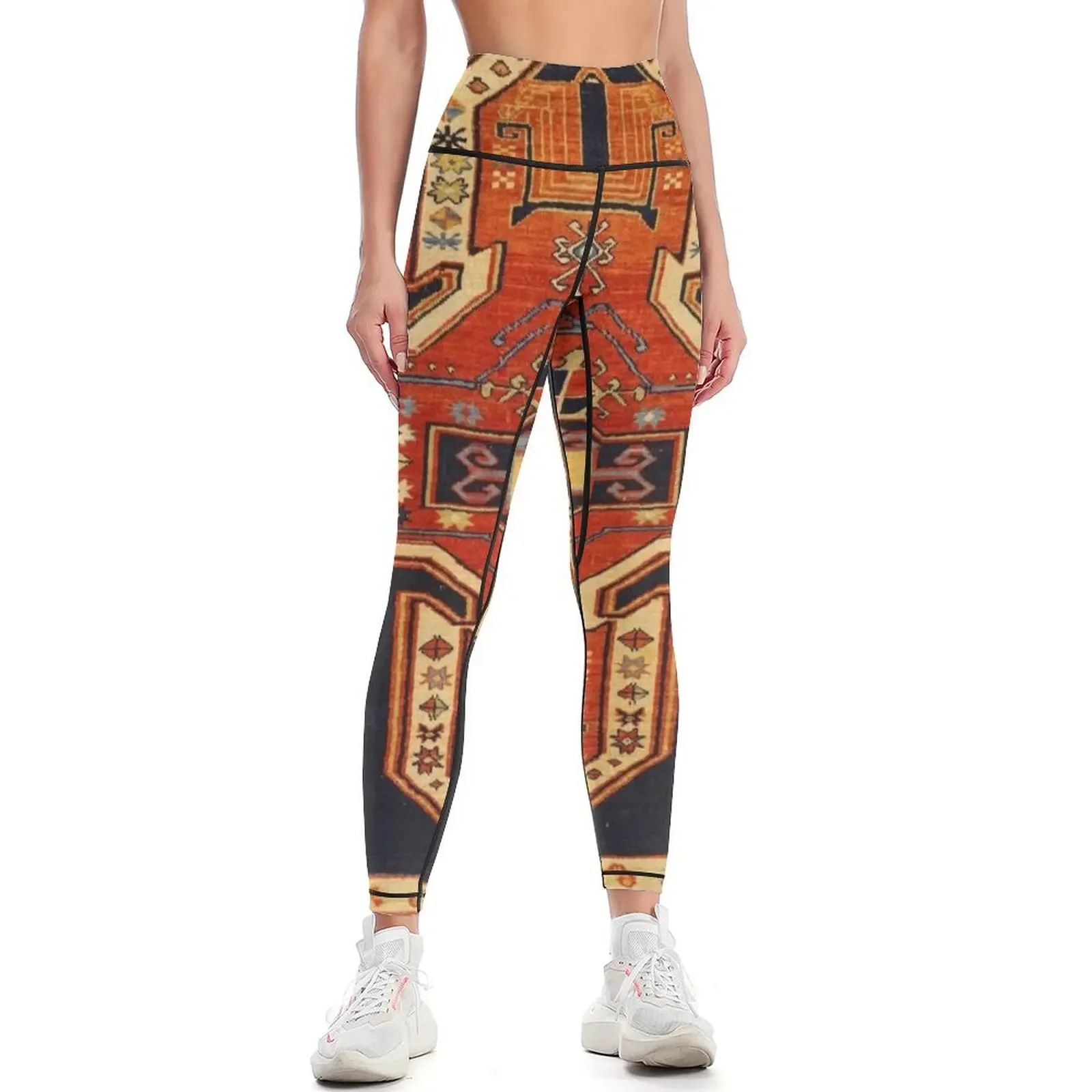 Persian Tribal Rug Circa 1910 Print Leggings Women's sports gym top Women's push up Womens Leggings