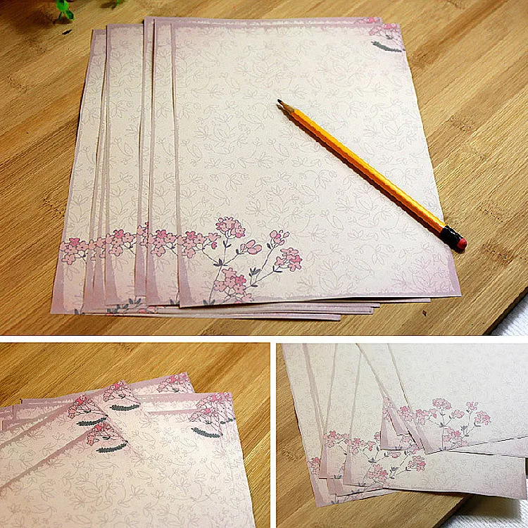 European Pastoral Style Beautiful Romantic A4 Retro Letter Paper 10 Into 8 Options