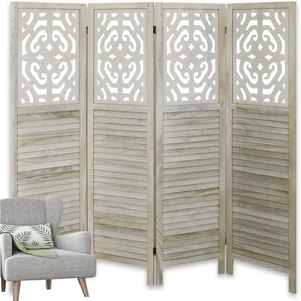 

Carved Room Divider Wood Folding Screens Room Dividers Screen for Bedroom Office Restaurant