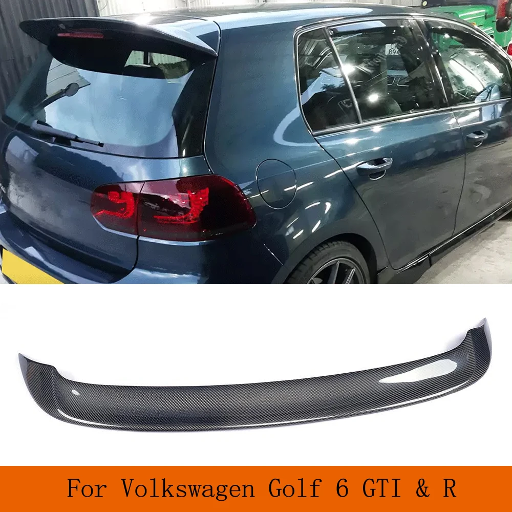 

Гоночный спойлер для Golf 6 Volkswagen VW Golf 6 VI MK6 GTI R20, задний спойлер на крышу, диффузор для крыла багажника 2011-2013 из углеродного волокна/АБС-пластика