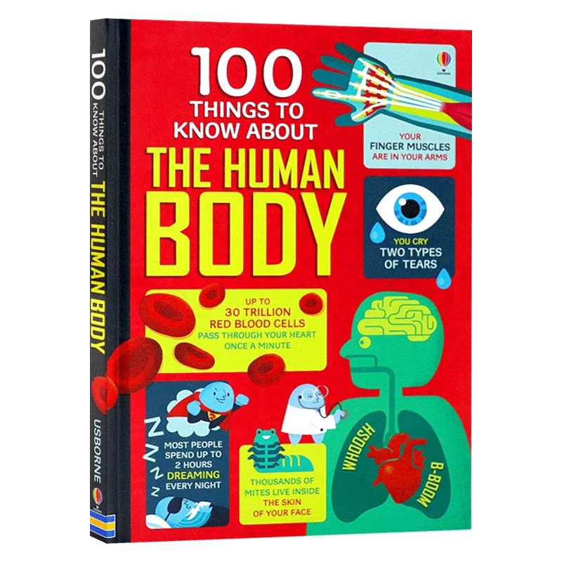 

100 Things to know about the human body, Children's books aged 7 8 9 10 11 English Popular science picture books 9781474916158