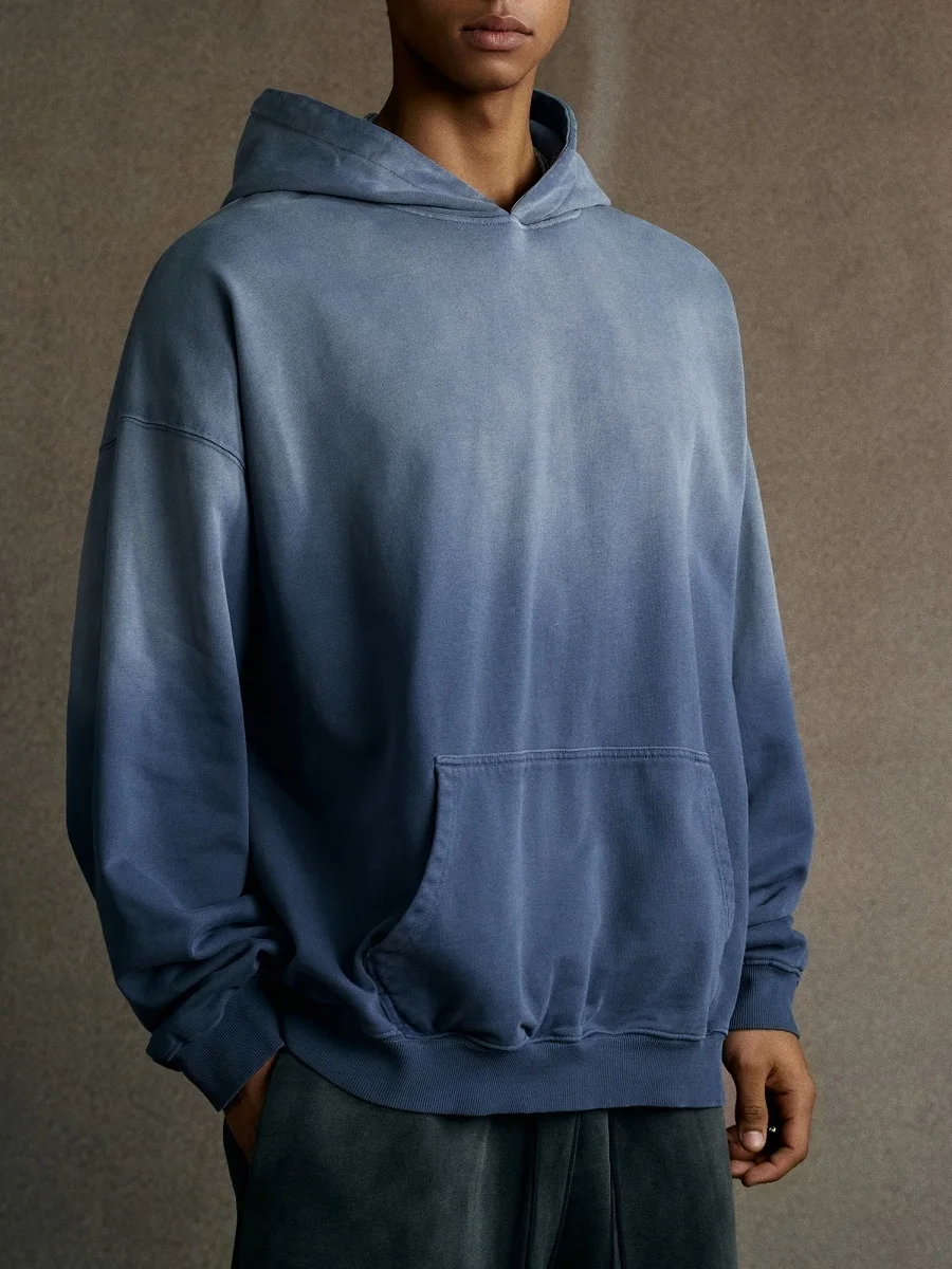 

Толстовка с капюшоном adient Heavyweight Waed ex Street Sle Loose Fit Long Sve Thermal Cotton Jaet для пар и хип-хоп