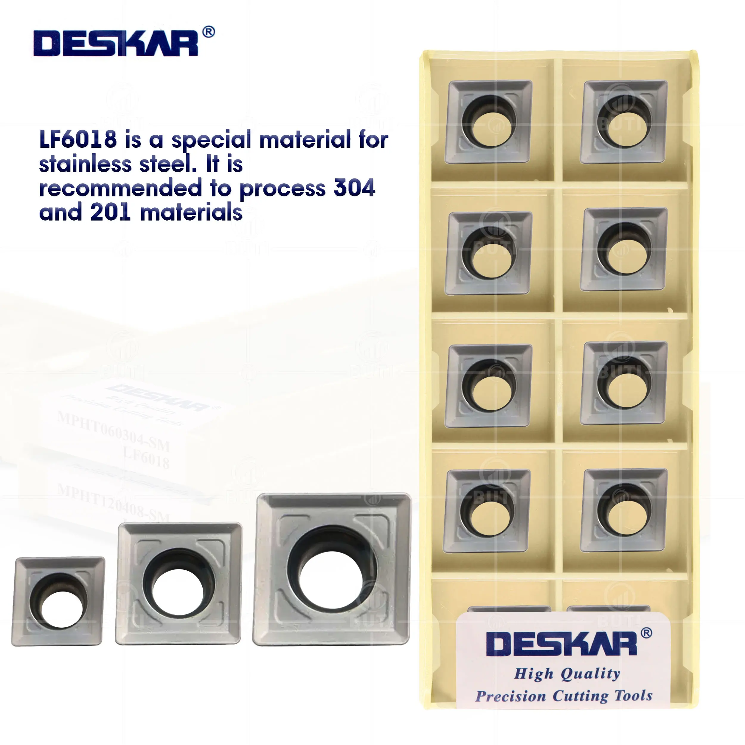 Deskar- Cnc Torno Ferramenta Fresagem Inserção Mpht120408 sm Lf6018 Mpht060304 sm Lf6018 Mpht080305 100 Original Aço Inoxidável