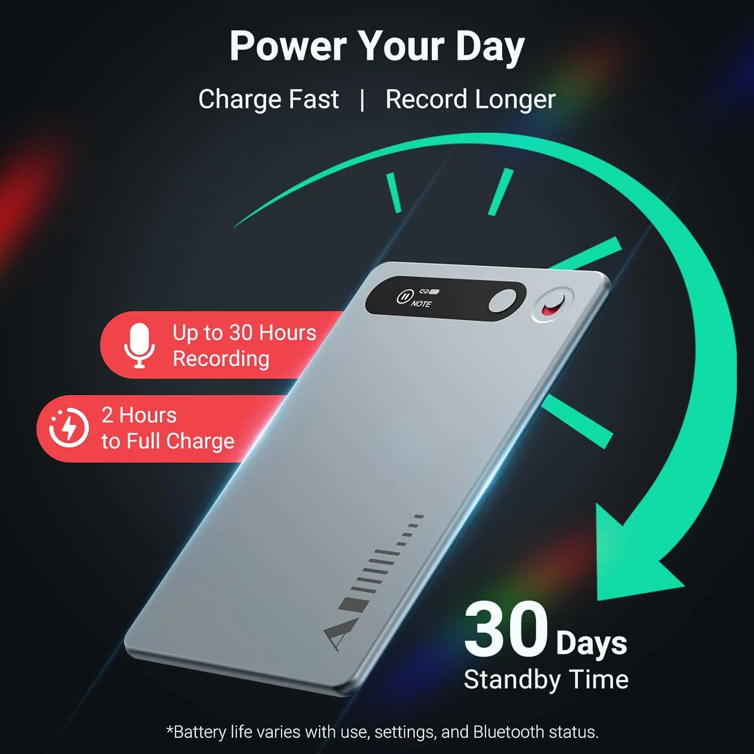 MECHEN 64GB AI 음성 녹음기, 회의, 강의, 통화용 AI 필기 장치, AI 전사 및 요약 기능