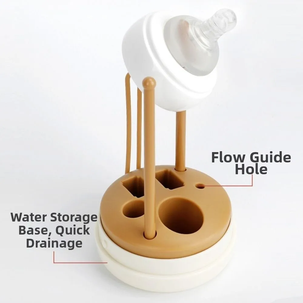 

Soft Head Brush 7 in 1 Bottle Brush Kit Vertical Drying Rack Cotton Brush Bottle Cleaning Tool Straw Brush Dispensing Bottle