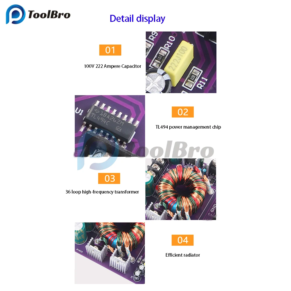 Imagem -06 - Car Speaker Amplificador de Alimentação 12v a 24v 3a Dc-dc Step up Boost Converter Regulador de Tensão Transformador Board