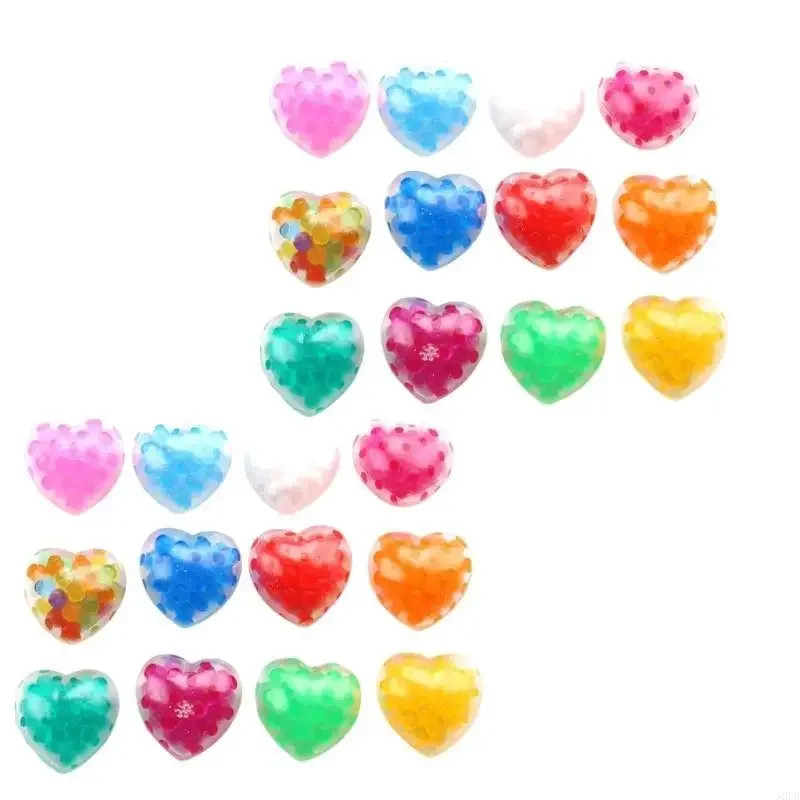 الجدة لون عشوائي القلب تمثال ضغط لعبة الجدة الكمامة الجدول لعبة الضغط قرصة الإجهاد لعبة القلب 15UB #3