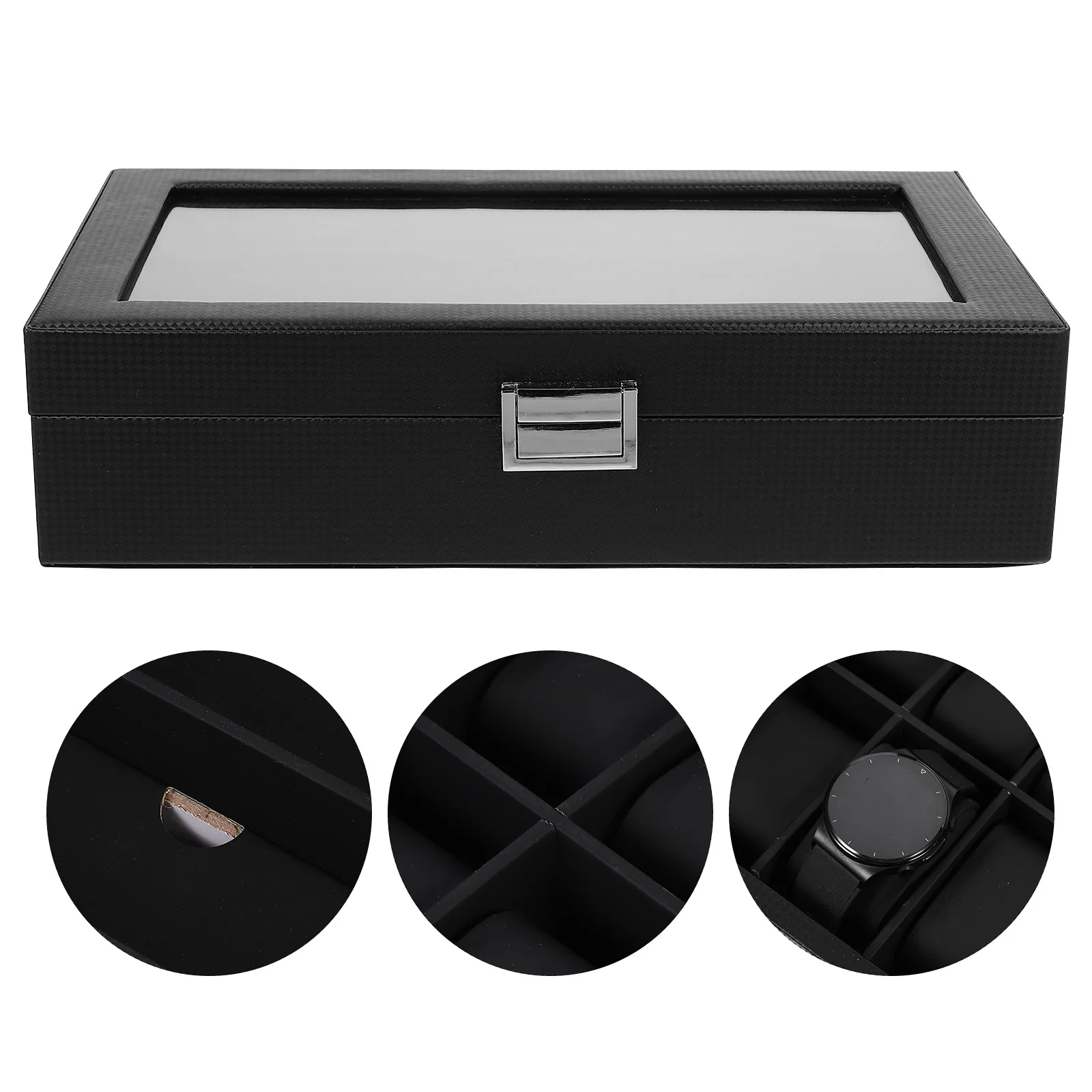 

Watch Sunglasses Organizer Premium Material Protective Storage Case for Watches Glasses Jewelry Rings Bracelets Necklaces