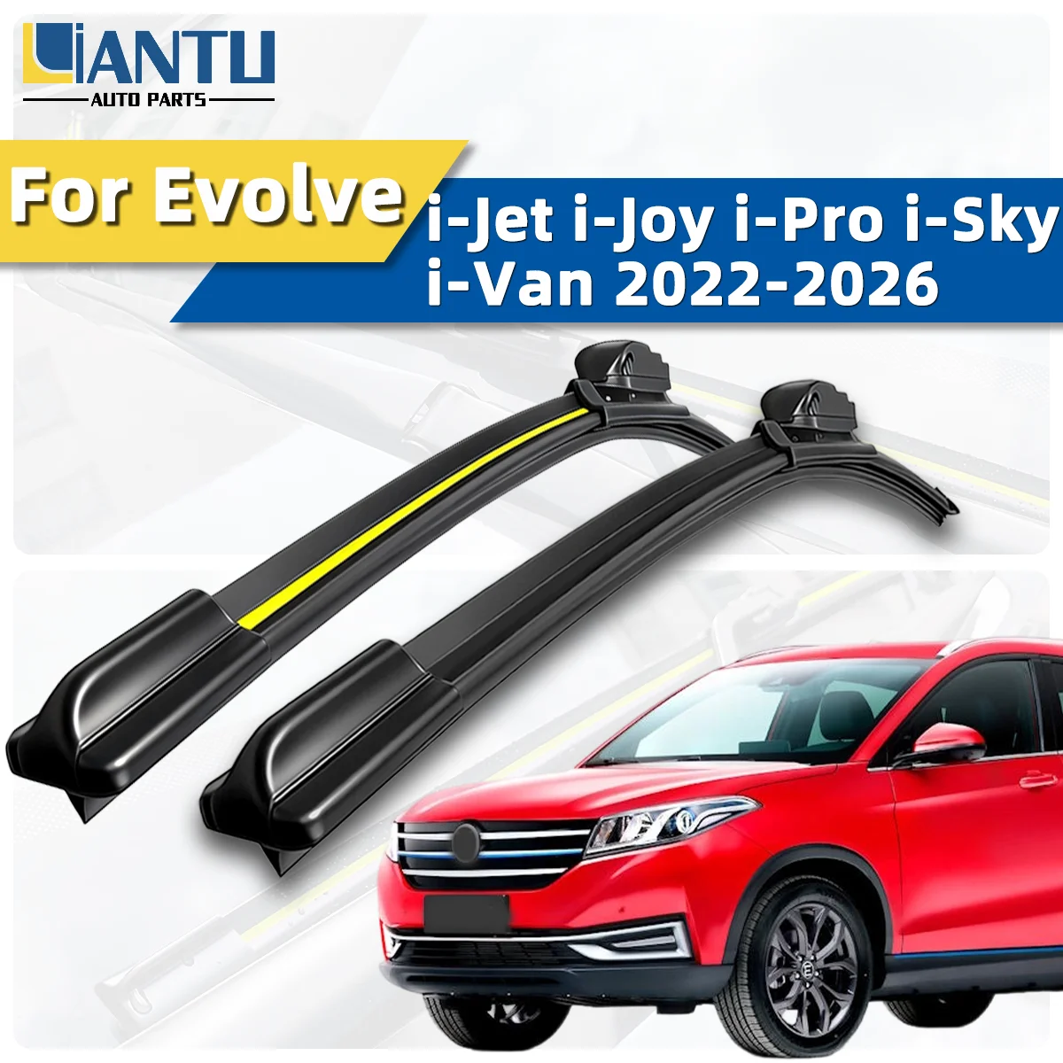 

2pcs Front Windshield Wiper Fit For Evolve i-Jet i-Joy i-Pro i-Sky i-Van 2022-2026 Car Wipers Blade Premium Accessorie