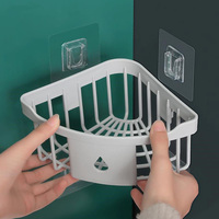 3Pcs No Drill Wall Mounted Corner Shelf for Bathroom Kitchen Storage Rack PP Material Sturdy Floating Holder Sink Organizer