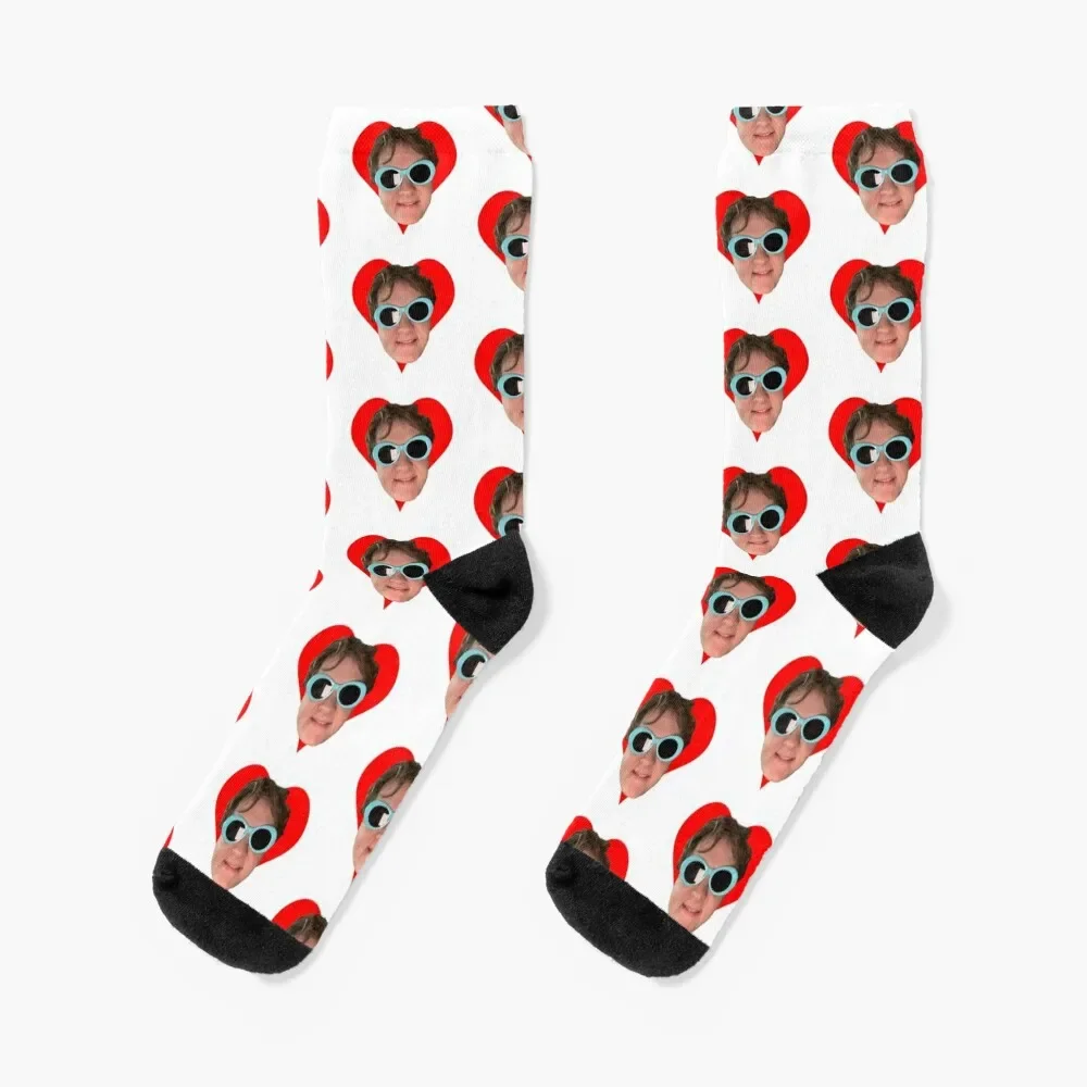 Lewis Capaldi Heart & Sunglasses Socks men cotton high quality crazy christmass gift Boy Child Socks Women's