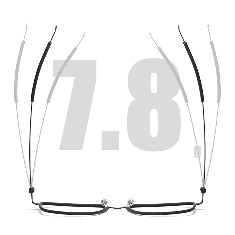 9754 No Screw Square Pilot Denmark Men's Glasses For Readingn Super Light Titanium Optical Business Prescription Eyeglasses image 5