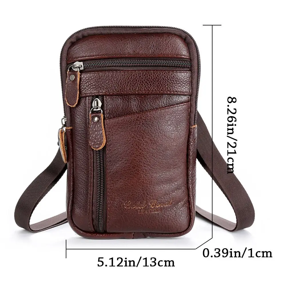 Leren heuptassen voor heren Telefoonzakjes Mannelijke kleine borstschouderriemtas Crossbodytassen