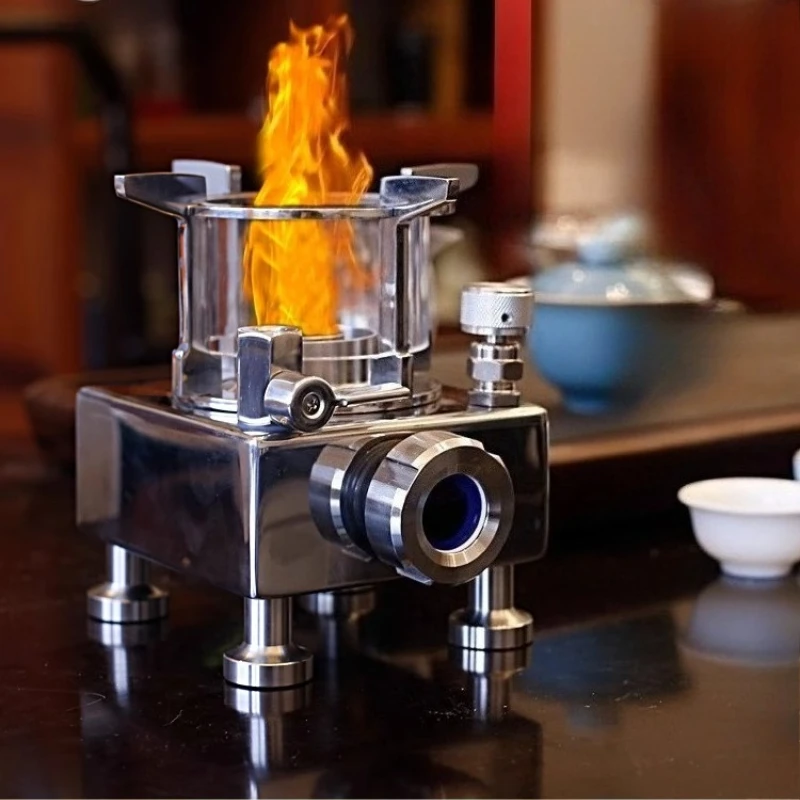 

Outdoor portable stainless steel alcohol stove, used for boiling water and tea, suitable for boiling tea around the stove