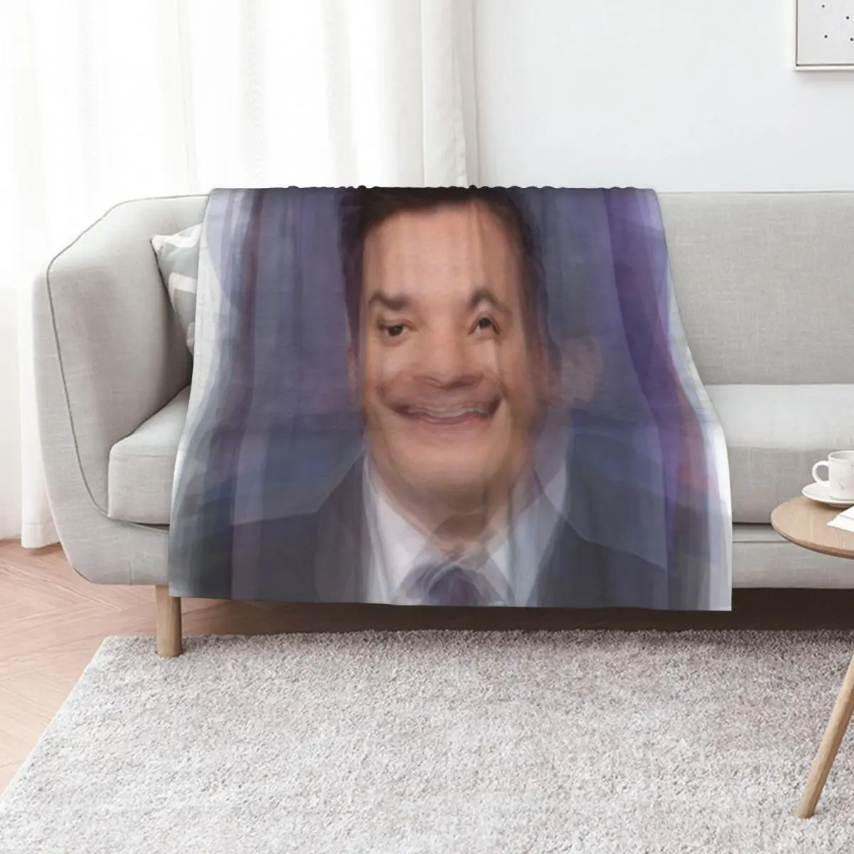 

Jimmy Fallon Portrait Overlay Throw Blanket Bed Bed covers Giant Sofa Fashion Sofas Blankets