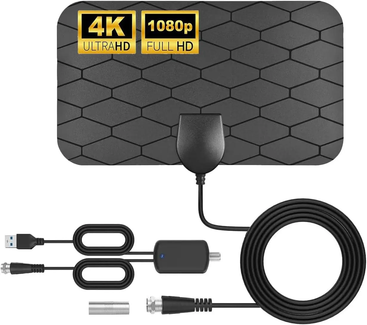 

4K Indoor 1080p Digital HDTV Antenna TV Aerial With Amplifier Booster DVB T2 ISDBT Satellite Dish Signal Receiver