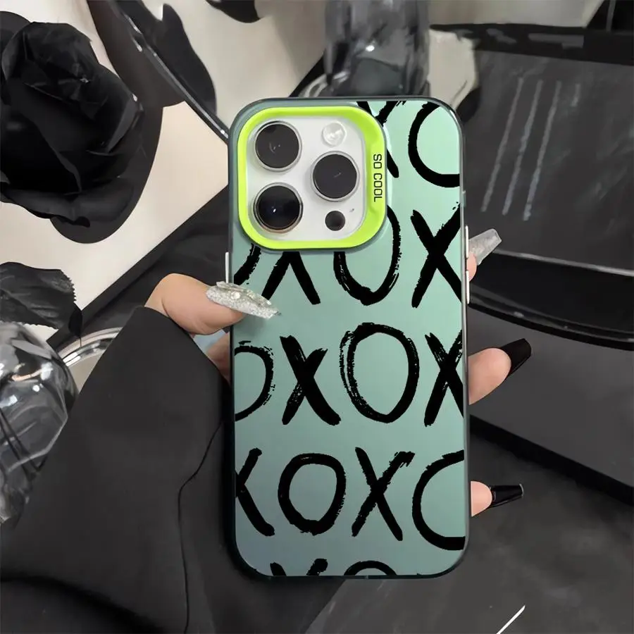 حافظة لهاتف آيفون 16e 14 15 16 Plus 11 12 13 Pro Max من Fun Letters XX