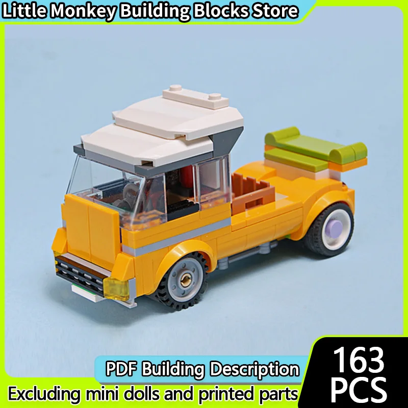 

Speed Racing Car Model MOC Building Bricks Drag Racing Truck Modular Technology Children Holiday Gifts Assemble Toys Suit