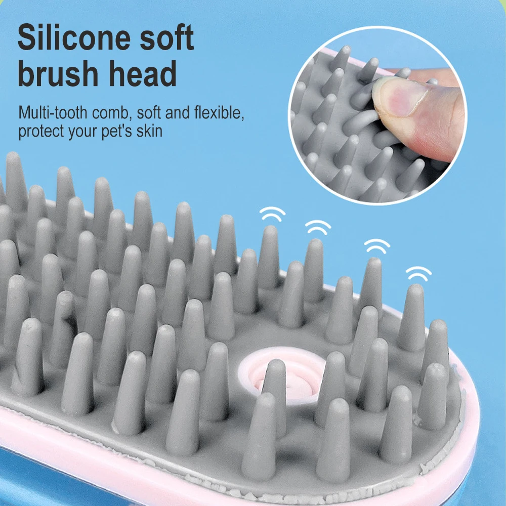 Cat Dog Steam Brush 3 in 1 Pet Cleaning Bath Brush for Massage Pet Grooming Comb Hair Removal Combs Pet Supplies Pet Accessories