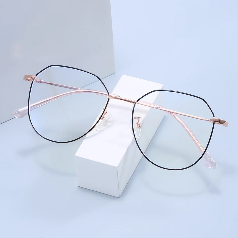 

Новые модные женские литературные металлические очки для чтения с защитой от синего света, лупа, мужские очки для дальнозоркости, очки для дальнозоркости 0 ~ + 4