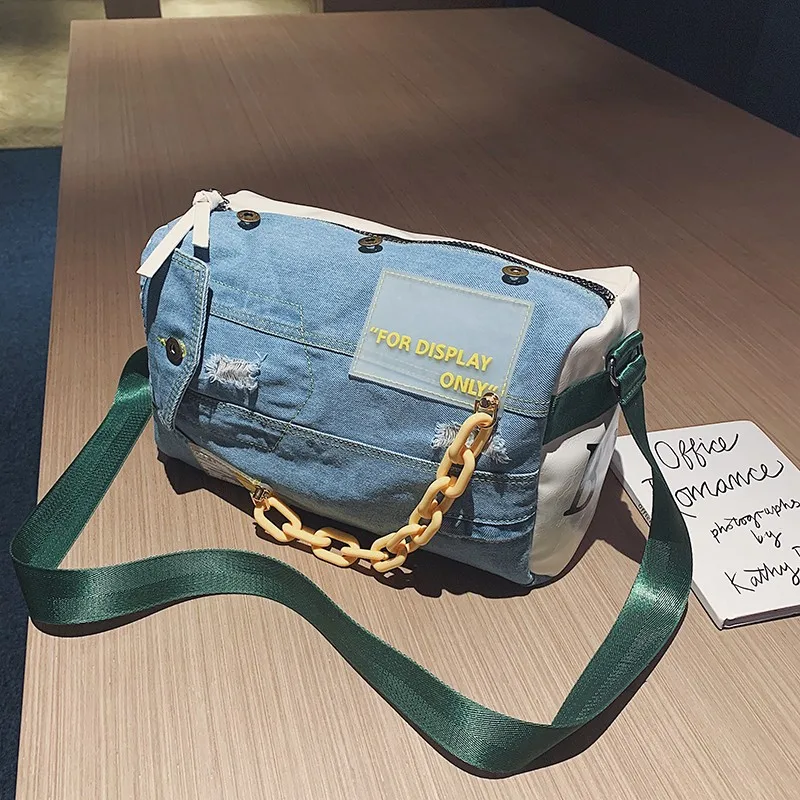 Fashion Denim Women Shoulder Bags Large Capacity Travel Bag Designer Women Bags Luxury Blue Jeans Crossbody Bag Female Big Purse