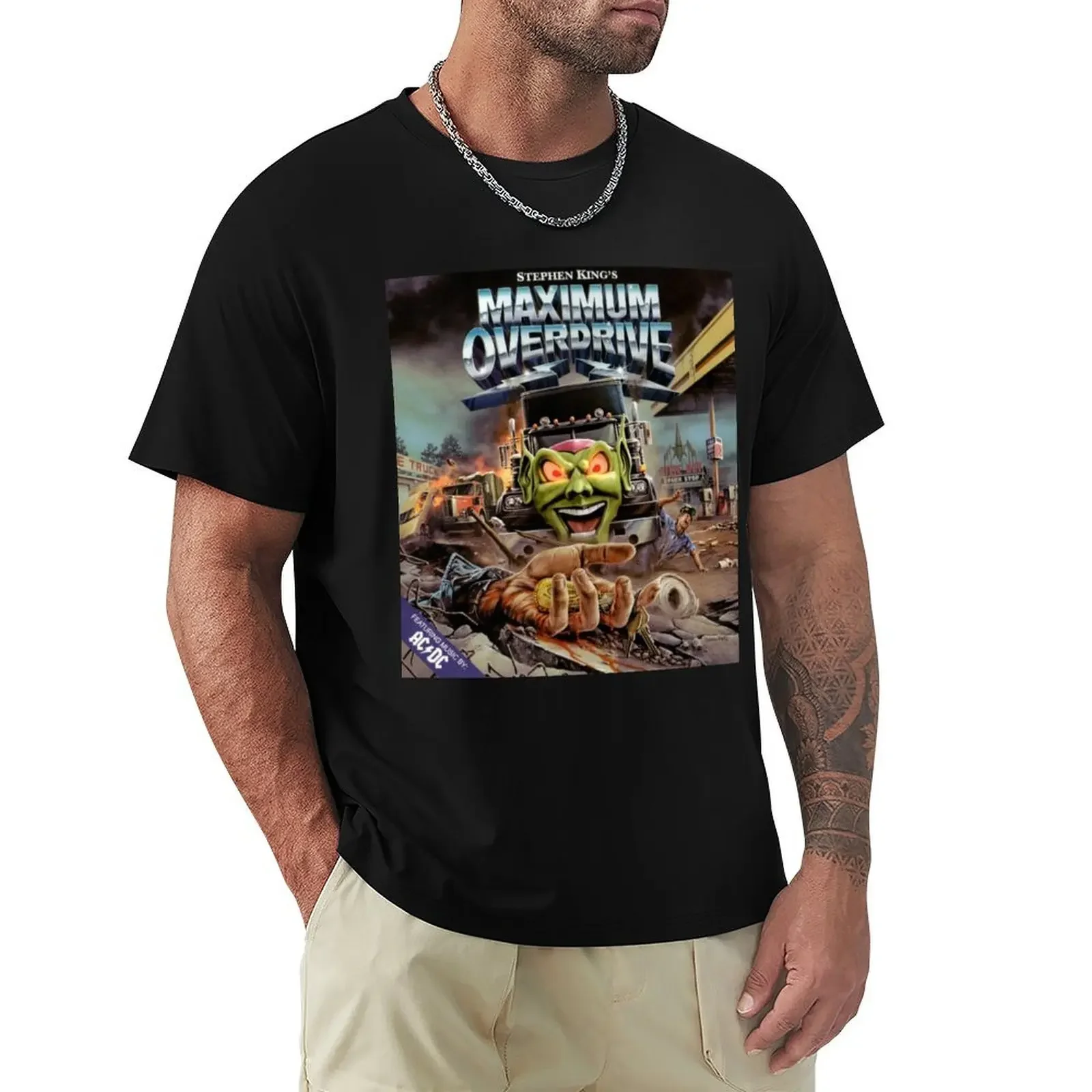 Maximum Overdrive Design T-Shirt oversized plus size clothes sports fans T-shirts for men cotton