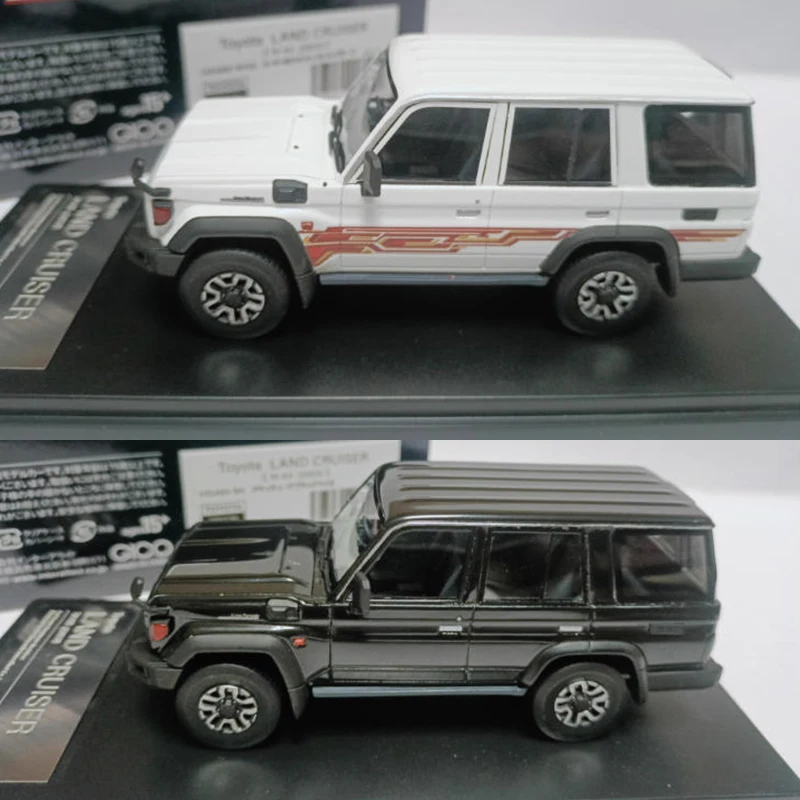 مرحبا قصة 1/43 لاند كروزر 70AX 2023 الراتنج نموذج سيارة الكلاسيكية الكبار هدية تذكارية عرض ثابت