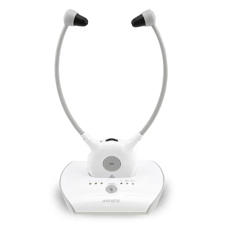 APH100 TV wireless headphones hearing system with microphone for TV & music