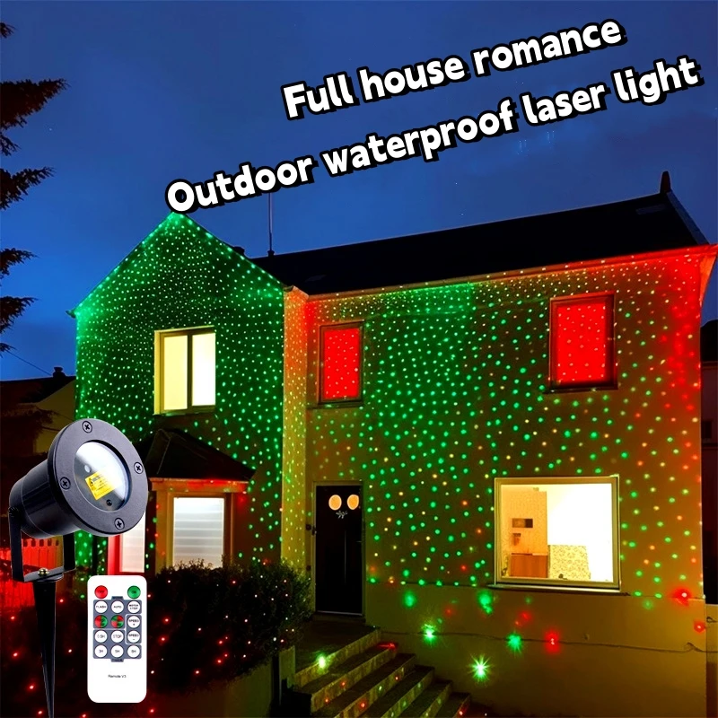 

Moving Full Sky Star Laser Projector Lamp Red&Green&Blue Christmas Decoration LED Stage Light Outdoor Garden Lawn Laser Lamp