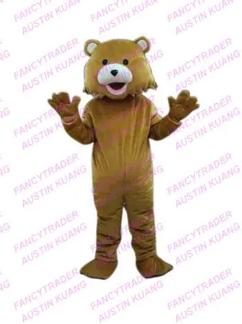 Nieuwe Volwassen Bruine Beer Mascotte Kostuum Halloween Kerst Jurk Full Body Props Outfit Mascotte Kostuum