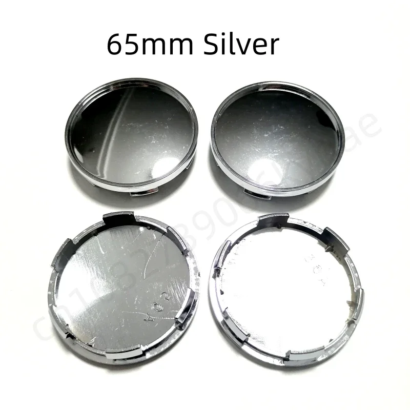 4pcs Car Black Silver Wheel Hub Center Caps 56mm 60mm 65mm 68mm Rim Cover  No Logo Badge Universal Exterior Styling Accessor