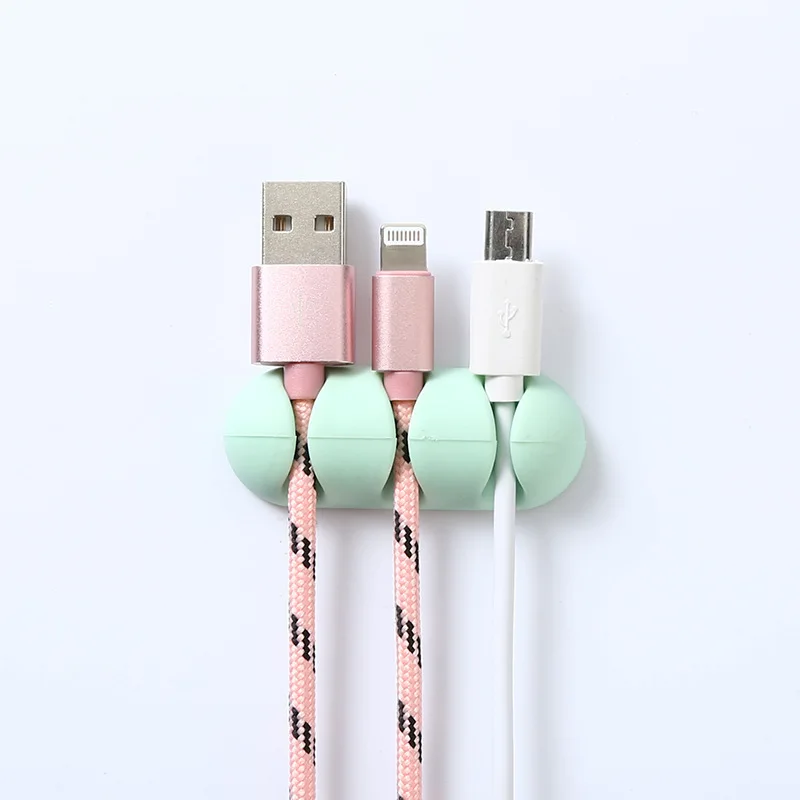 

Самоклеящиеся Силиконовые однотонные USB-кабели для зарядки